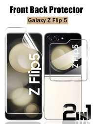ฟิล์มกระจกนิรภัยป้องกันหน้าจอ2in1สำหรับ Samsung Galaxy Z flip 5 hydrogel