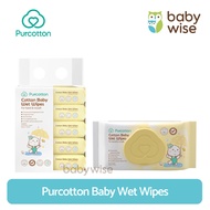 Purcotton Baby Wet Wipes - Soft, Disposable Non-Alcoholic Baby Wet Wipes