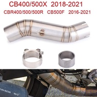 High Quality CBR500/500R CB500X CB400 CBR400 Motorcycle Exhaust Middle Link Pipe For Honda CBR500/50