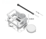 Silicone Case for DJI Action 5 Pro Accessory Soft Shell + Lens Cap Cover Rubber Silicone Protect Cas