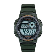 Casio ae 1000w-3a jam tangan pria karet warna hijau