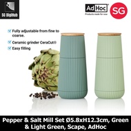 AdHoc Scape Pepper & Salt Mill Set Ø5.8xH12.3cm, Green & Light Green
