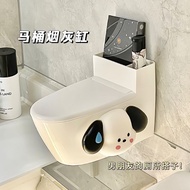 Creative Wall-mounted Toilet Ashtray Household Personality Cute Toilet Bathroom Living Room Anti-fly Ashtray With Cover