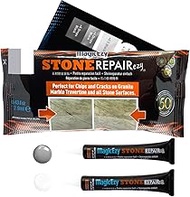 MagicEzy Stone RepairEzy (Light Gray/White): Granite, Marble, Quartz, Travertine Stone Repair Kit | Countertops, Tiles | Gap Filler, Crack Touch Up Repair Putty - Expert Repairs