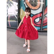 FD Button Down Halter Dress For Kids 2 to 4 yr old