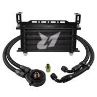 LR 19 Row AN10 Oil cooler w/Bracket+Filter Adapter Hose Kit 3/4*16 & M20*1.5 Black