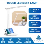Touch LED Desk Lamp - Adjustable Brightness, USB Ports, Dimmable, Phone Stand