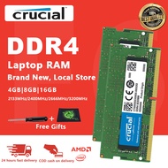 [Local 24H]Crucial Laptop DDR4 Ram  8GB 16GB 4GB 3200MHz 2400MHz 2666MHz SODIMM Notebook Ram 1.2V Me