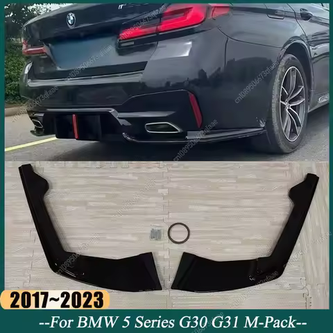 Rear Side Splitter Diffuser Spoiler For BMW 5 Series G30 G31 M-Pack 2017-2023 With M5/CS/Competitive