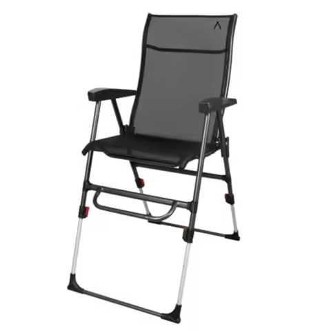 Sports Chair - Height Adjustable Camping Chair with 3 Levels Lightweight Aluminum Mesh Back - Rise A