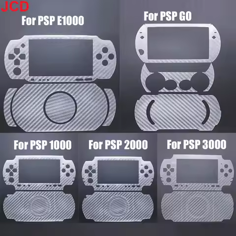 JCD Transparent Carbon Fiber Vinyl Skin Sticker Protector For PSP 1000 2000 3000 E1000 PSP GO Contro