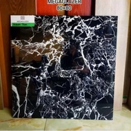 granit lantai 80x80 motif marmer hitam glazed polished