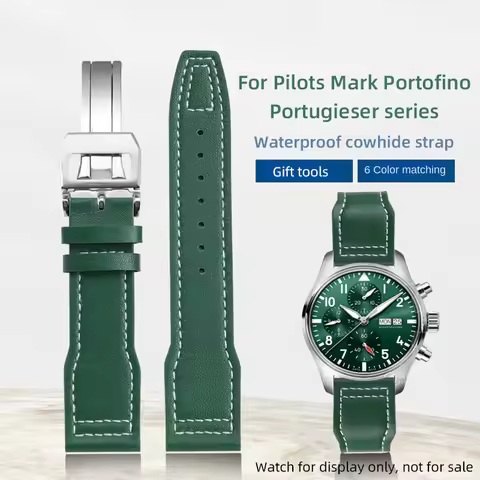 20 21mm straps for IWC Portgieser Pilots watch bands Mark Portofino Little Prince Bronze leather Bra