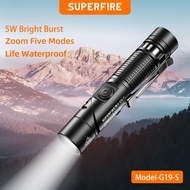 SUPERFIRE Multifunctional Flashlight G19-S Rechargeable LED Headlamp Ultra Bright COB Light 90 Degre