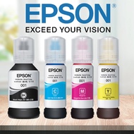 หมึกเติมของแท้ เอปสัน EPSON 001 ink Bottle1ชุด 4 สี (BKCMY)ของแท้ 100% ต้นฉบับ EPSON หมึกเครื่องปริ้