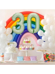 Globo de papel de aluminio de 40 pulgadas de color aguacate para feliz cumpleaños, fiesta de bodas y aniversario de bodas, decoración de globos