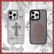 Trend fashion classics CHeartss label Skin feel scrub series acrylic 2 in1 couple Phone Case Suitabl