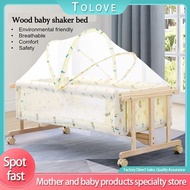 heat sellPerfume Store 8 [Free Shipping]Baby Crib bed Solid Wood Crib Multifunctional Cradle Bed Wood Crib For Baby With Mosquito Mattress Net