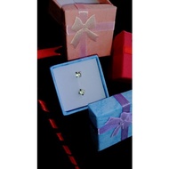 SUBANG TELINGA PAKU BATU PUTIH EARRINGS