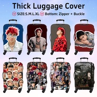 SB19 Personalized Travel Luggage Cover Protective Cover Washable Elastic Luggage Cover Dustproof Sui