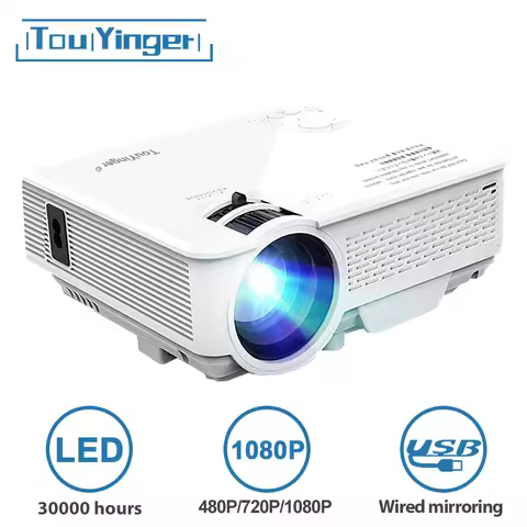 TouYinger M4 Mini LED projector support Full HD video beamer for Home Cinema theater Pico movie proj