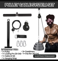 DIY Pulley Cable System Machine Set / Alat Gym Katrol Fitness Gym Mesin