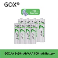 GOX AA 2450mAh /AAA 900mAh 1.2V Ni-MH Rechargeable Battery (4Pcs/1Box)