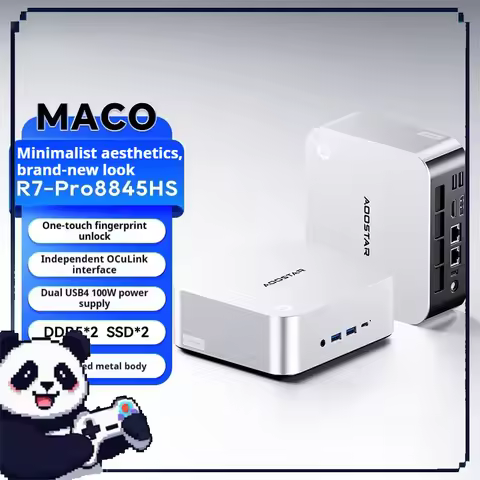 Maco Amd Ryzen 7 Pro8845hs Mini Host High Performance Mini Pc Ai Gaming Office Design Desktop Oculin