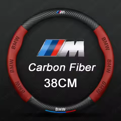3D Embossing Car-styling Car Steering Wheel Cover Carbon Fiber For BMW 1 3 5 Series E90 E92 E60 E70 