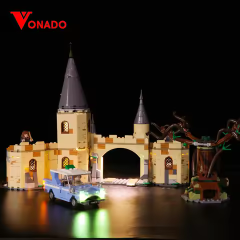 Vonado LED light Magic Toys Hogwartsingly Clock Tower Compatible Harri 75953 Building Blocks for Chi