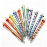12pcs 6in1 Multicolor Ballpoint Pen 6 Colours Pen Colorful Journal Drawing Pen
