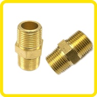 Brass nipple threaded fitting male x male Brass fitting