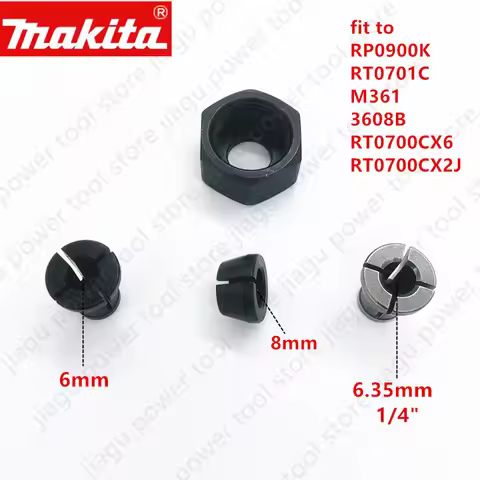 Collet for MAKITA 1/4" 6.35mm 6mm RP0900K RT0701C M361 3608B EINHELL RT0702C RT0700CX2J 763637-1 763