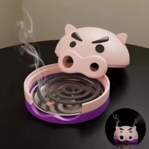 Piggy Mosquito Coil Holder With Tray Ornaments Anti-mosquito Fashion Sandalwood Incense Burner Home 