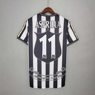 Newcastle United Shearer Áo Bóng Đá 97 99 Sân Vận Động Tại Nhà Tay Ngắn Nam Tùy Chỉnh Đồng Phục Bóng