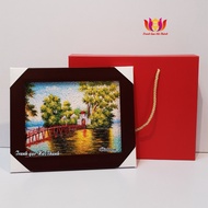 Hanoi Cau The Huc rice painting, Vietnamese souvenir