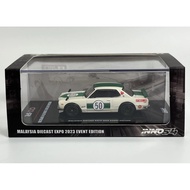 Inno64 Nissan Skyline 2000 GTR KPGC10 White Malaysia Diecast IN64KPGC10MDX23WH