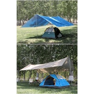Flysheet Camping Size 4.5m x 6m (Free 2 x Pole 2.3m)
