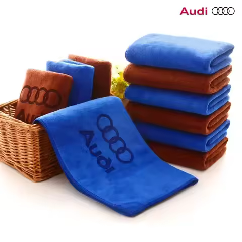 1pcs New Car Wash Microfiber Towel Car Cleaning Towel Car Goods For Audi A3 A4 A4L A5 A6 A6L A7 Q3 Q