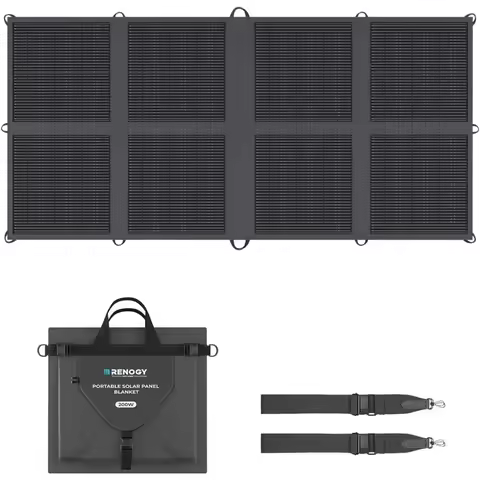 Renogy 200 Watt Solar Panel Blanket, N-Type Portable Foldable Solar Panels, 25% High Efficiency Ligh