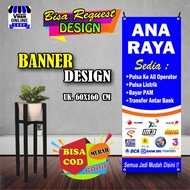 Spanduk Banner Jualan Pulsa Konter Agen Bank Keren Murah