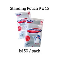 Standing Pouch plastic clip 9 x 15 Wide Seal