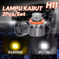 2Pcs H11 H8 H16 Led Lights Mini Laser Car Foglamp Bulbs Projector White Yellow