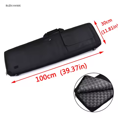 Outdoor Sports Tactical Rifle Bag 85cm 100cm Rifle Air Gun Leather Case Hunting Shooting Color Bulle