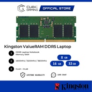 Kingston Value RAM DDR5 4800MHz / 5200MHz / 5600 MHz Non-ECC SODIMM Laptop Memory RAM (8GB / 16GB / 