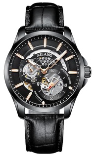 TEINTOP Men's Watch Automatic Skeleton Ailang Series Wristwatch with Leather Band