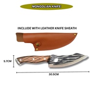 Stainless Steel Mongolian Butcher Knife High Quality Carbon Super Sharp Boning Kitchen Cooking Cutte