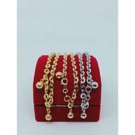 Nori hollow chain anklet + 2 bells genuine silver bracelet/ 925 silver gold plated fashion anklet