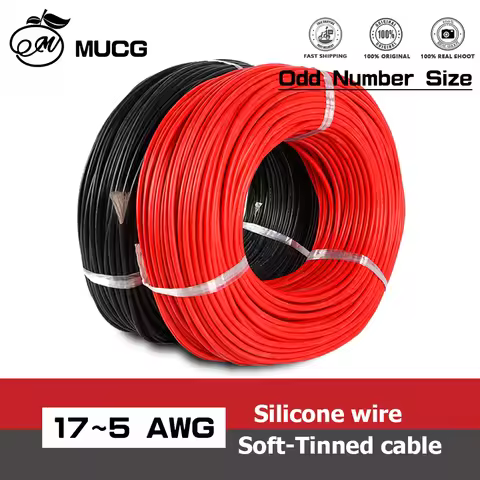 30m Silicone Rubber wire Soft Copper Tinned cable Electrical wires power Car Battery Flexible Cable 