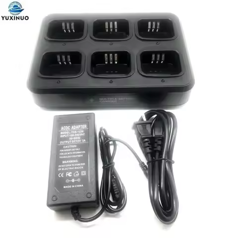Multiple 6-Way Rapid Charger For Motorola GP3688 GP3188 EP450 PR400 CP040 CP160 CP180 DEP450 Radio N